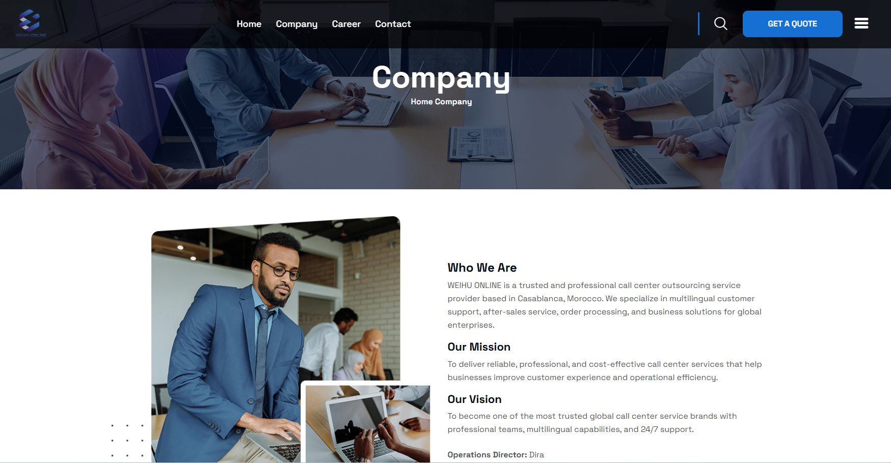call center company official website